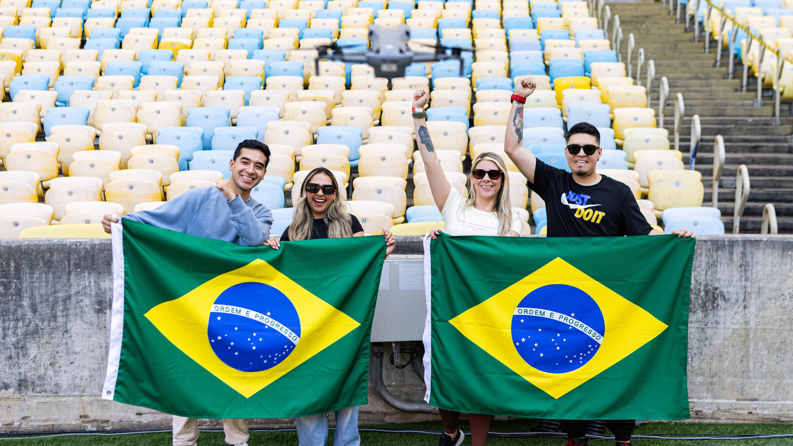 Captação audiovisual controlada durante o Tour Maracanã